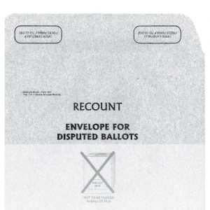 Recount envelope for disputed ballots Municipal World Item 1460