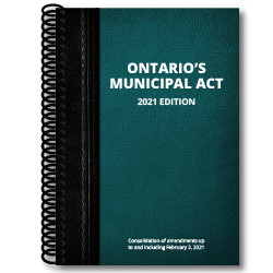 Ontario Municipal Act 2021 cover