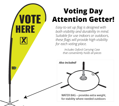 High-Visibility Voting Place Flags