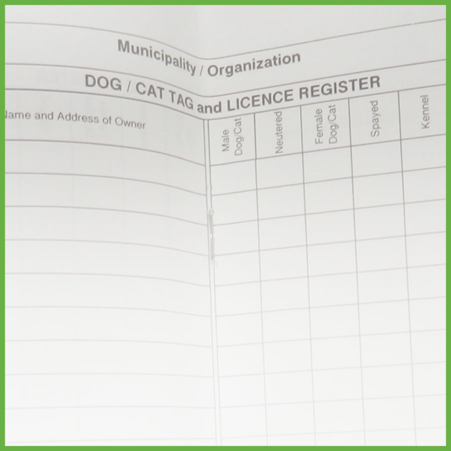 Dog Licence Receipt Book Municipal Supplies Municipal World