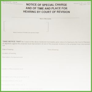 Item 0266 - Notice of special assessment ... (cont'd) - Form 4