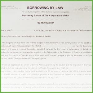 Item 1111 - Borrowing By-Law - Form 2