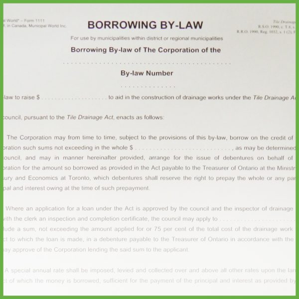Item 1111 - Borrowing By-Law - Form 2