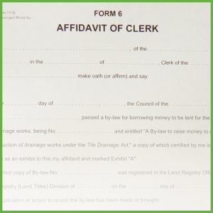Item 1115 - Affidavit of Clerk - Form 6