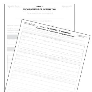 Item 1210/2A - Endorsement of Nomination - Form 2 (10pk)