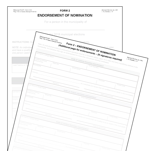 Item 1210/2A - Endorsement of Nomination - Form 2 (10pk)