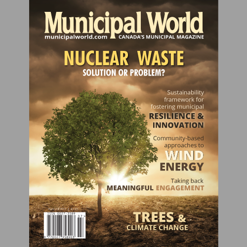 Municipal World Magazine August 2017 issue cover: Nuclear Waste-Solution