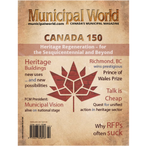 Municipal World Magazine's February 2017 issue Cover featuring: Heritage Buildings