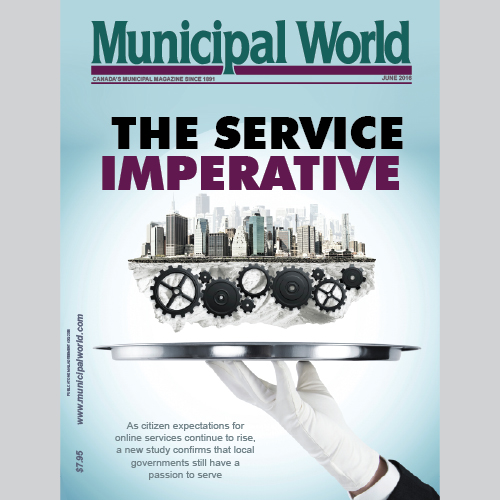 Municipal World Magazine's June 2016 issue cover featuring: The Service Imperative