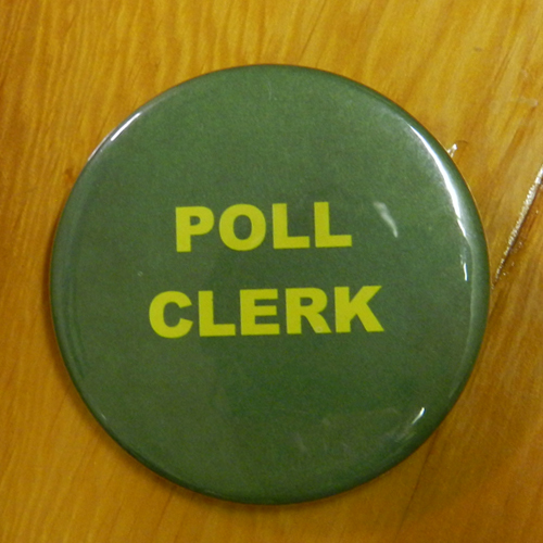 Item 1329 - Badge - Poll Clerk