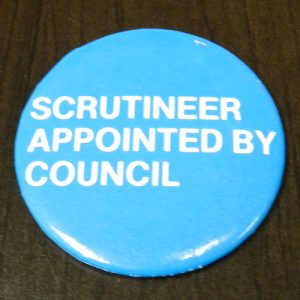 Item 1339 - Badge - Scrutineer appointed by council