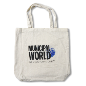 Exclusive Municipal World Tote Bag, perfect for carrying all of your Municipal Knowledge Series Books