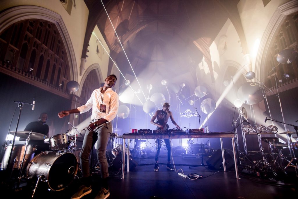 Musical performance inside a church